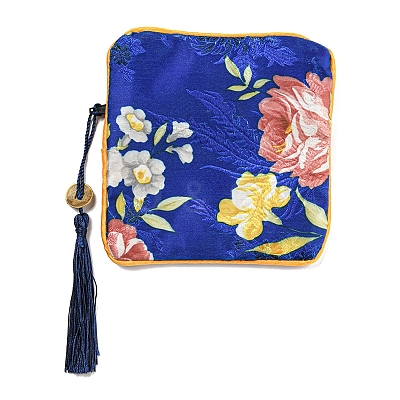 Chinese Style Floral Cloth Jewelry Storage Zipper Pouches LS-AJEW-D063-01H-1