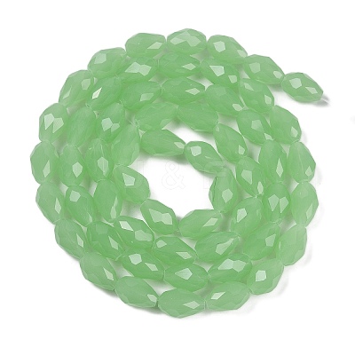 Electroplate Imitation Jade Glass Beads Strands X-EGLA-N013-J6mm-D04-1