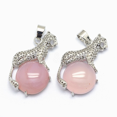Natural Agate Pendants KK-E757-C-06P-1