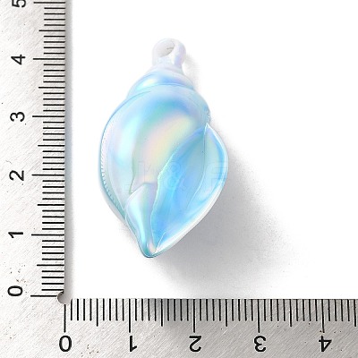 Plating UV Iridescent Acrylic Pendants OACR-B020-08-1