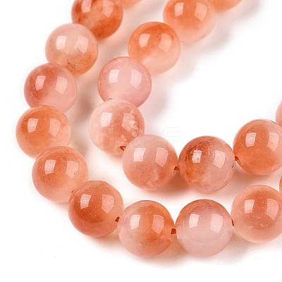 Dyed Natural White Jade Beads Strands G-T138-8mm-210-33-1