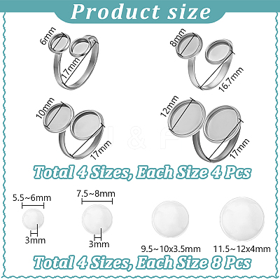 DIY Round Cuff Ring Making Kits DIY-UN0008-10-1