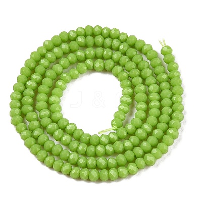 Opaque Solid Color Glass Beads Strands EGLA-T021-02F-1