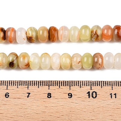 Natural Golden Silk Jade Beads Strands G-T138-77-1