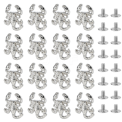 16Bags Scorpion Alloy with Iron Decorative Rivets BUTT-FH0001-035D-1