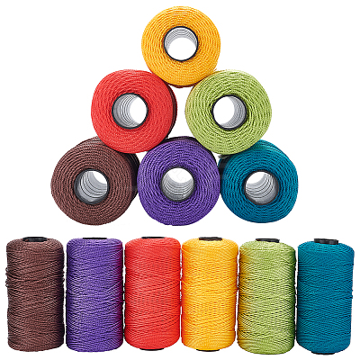 6 Roll 6 Colors 3-Ply Polypropylene Ice Silk Knitting Crochet Yarn OCOR-WR0001-41-1