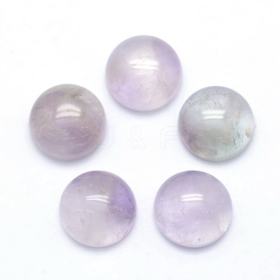 Natural Amethyst Cabochons G-P393-R56-10MM-1