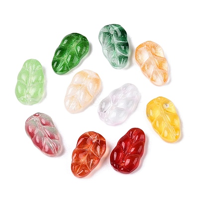 Gradient Color Baking Paint Glass Pendants DGLA-N005-04-1