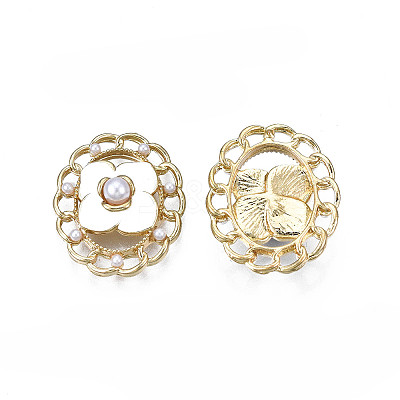 Rack Plating Alloy Enamel Pendants ENAM-T017-04B-1