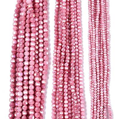 Anti-Tarnish Electroplate Glass Beads Strands EGLA-ZX010-6mm-03-1