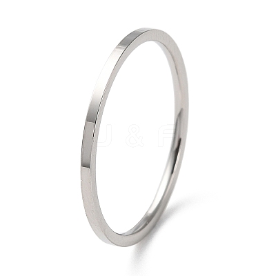 Non-Tarnish 304 Stainless Steel Simple Plain Band Finger Ring for Women Men RJEW-F152-05P-1