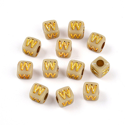 Plating Acrylic Beads OACR-N140-01E-W-1