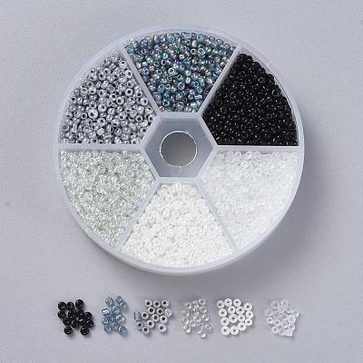 6 Colors 12/0 Glass Seed Beads SEED-X0052-03A-2mm-1