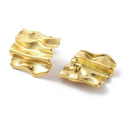 Ion Plating(IP) 304 Stainless Steel Stud Earrings EJEW-P258-21G-1