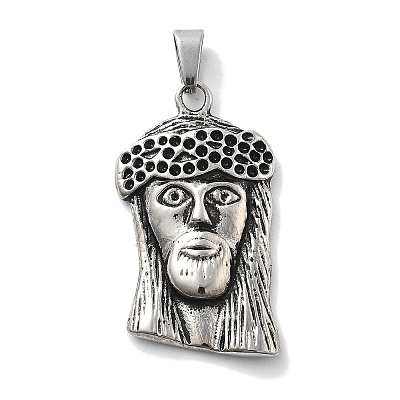 304 Stainless Steel Pendants STAS-Z098-14AS-1