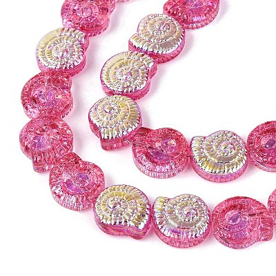 Electroplate Transparent Glass Beads Strands EGLA-Q136-02A-04-1