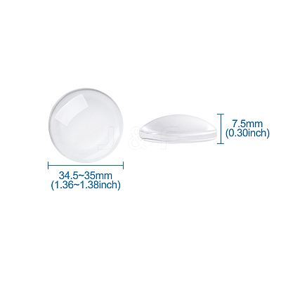 Transparent Glass Cabochons GGLA-CD0001-05-1