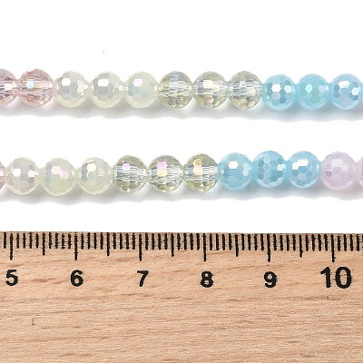 Electroplate Glass Beads Strands EGLA-D300-06-6mm-08-1
