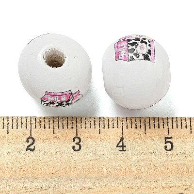 Natural Wood European Beads WOOD-F014-01F-1