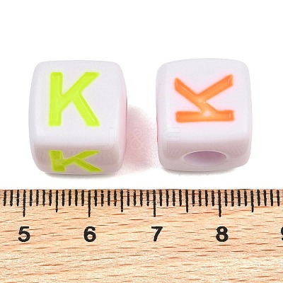 Opaque Acrylic Enamel European Beads AC-ACBA1794-04K-1