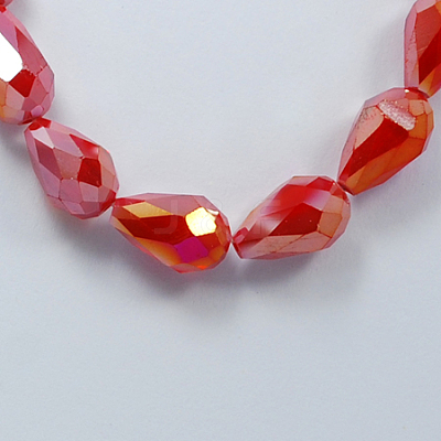 Electroplate Glass Beads Strands X-EGLA-R007-11x8mm-2-1