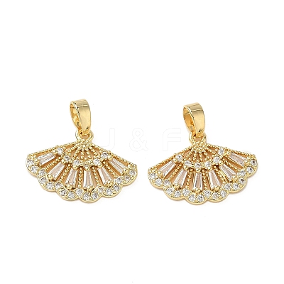 Brass Micro Pave Cubic Zirconia Pendants KK-I371-37G-02-1