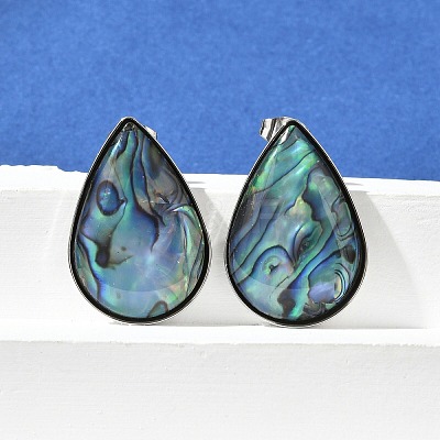 304 Stainless Steel Stud Earrings EJEW-C138-01P-1