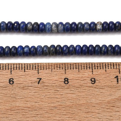 Natural Lapis Lazuli Beads Strands G-P354-10-4x2mm-1