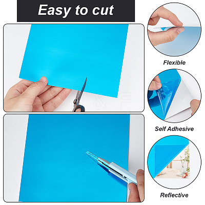 PET Plastic Mirror Wall Stickers DIY-WH0308-435-1
