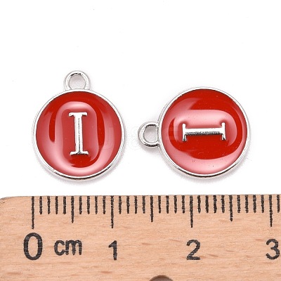 Platinum Plated Alloy Enamel Charms X-ENAM-S118-03I-P-1