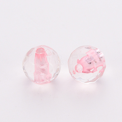 Transparent Acrylic Beads TACR-S154-10A-26-1