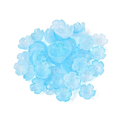 Transparent Plastic Bead Caps KY-Q005-02A-04-1