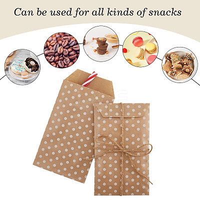 100Pcs Kraft Paper Bags CARB-CY0001-02-1