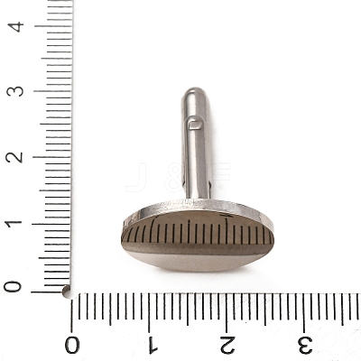 Oval 201 Stainless Steel Swank Cuff Links SA-CBAE2BD-01P-C-1