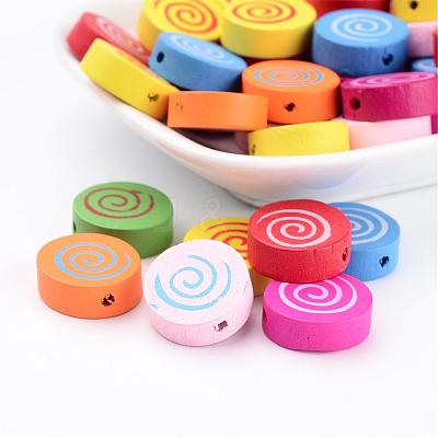 Mixed Lead Free Natural Wood Beads X-TB111Y-1
