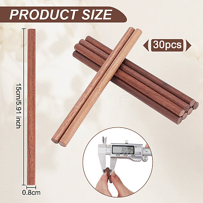 Waxed Round Wooden Sticks WOOD-OC0004-01A-1