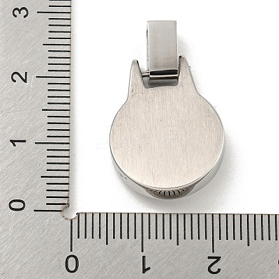 Non-Tarnish 304 Stainless Steel Pendants STAS-F307-10P-1