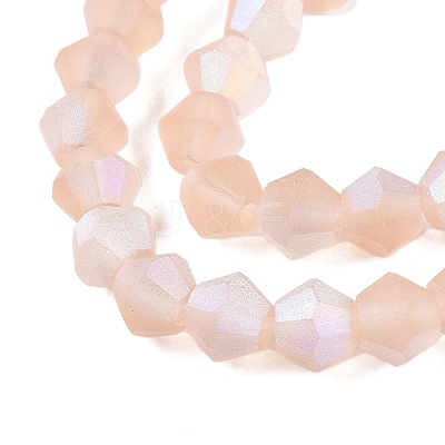Imitate Austrian Crystal Bicone Frosted Glass Beads Strands LS-EGLA-A039-T4mm-MB12-1