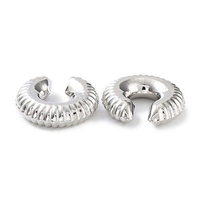 Brass Ring Cuff Earrings EJEW-D088-20P-1
