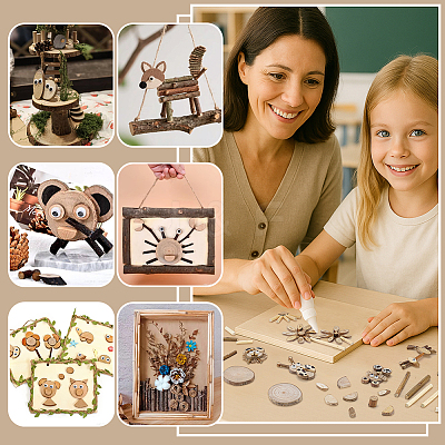 Handmade DIY Wooden Craft Kit DIY-WH0899-812-1