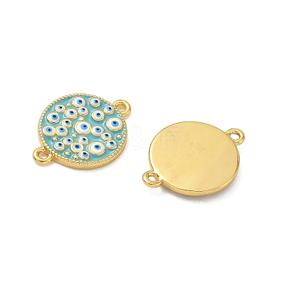 Brass Enamel Connector Charms CU-CBA6B6F-21G-1