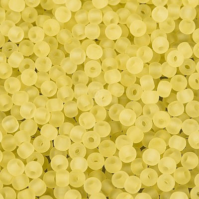 FGB Frosted Transparent Glass Seed Beads SEED-N013-02A-02-1