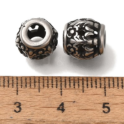 304 Stainless Steel European Beads STAS-D191-08J-AS-1
