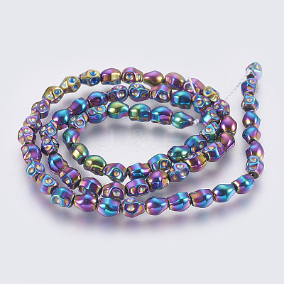 Electroplated Non-magnetic Synthetic Hematite Bead Strand X-G-E495-06G-1