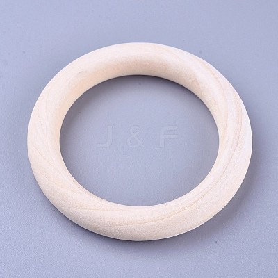 Unfinished Wood Linking Rings WOOD-F002-01-70mm-1