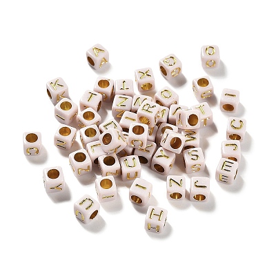 Opaque Acrylic Beads OACR-H046-01E-1
