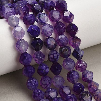 Natural Agate(Dyed & Heated) Beads Strands G-K425-B03-01-1