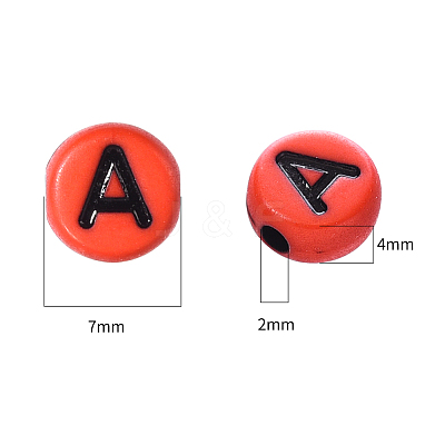 Craft Mixed Color Acrylic Beads SACR-YW0001-07-1