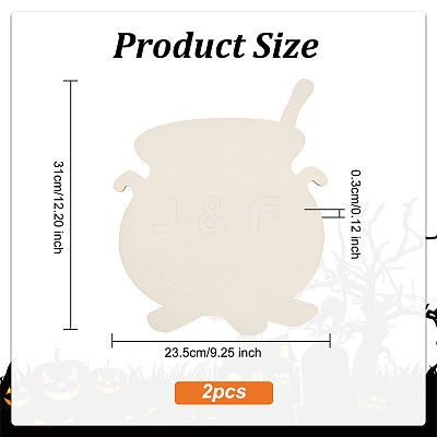 Unfinished Wooden Pieces WOOD-WH0002-32G-1