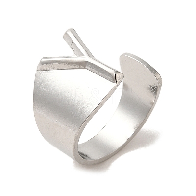 Non-Tarnish 201 Stainless Steel Finger Rings RJEW-H223-04P-Y-1